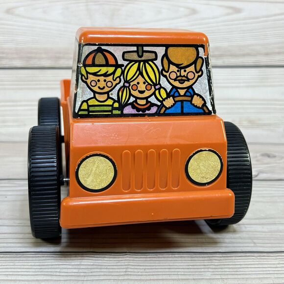 VTG Tupperware Tupper Toys Pick Em Up Truck Orange w/9 Number Cubes 70s Toy Car - Picture 4 of 13